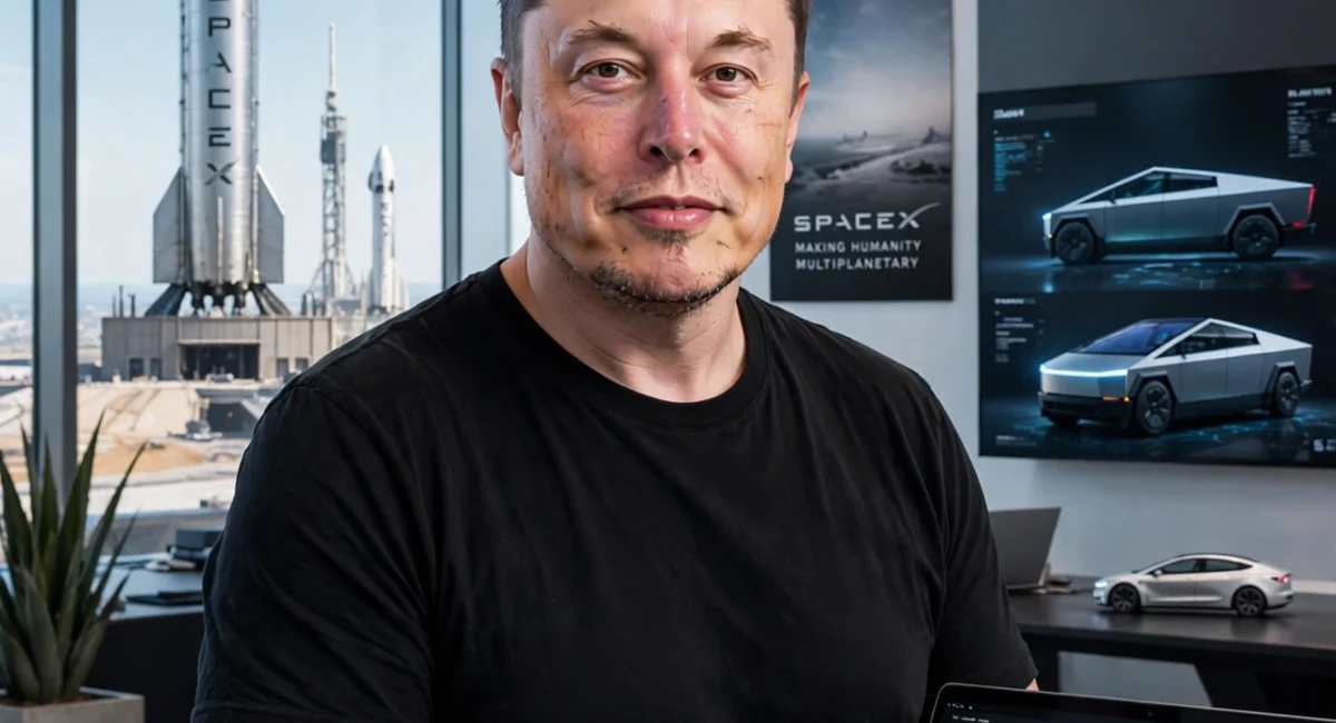 futuristic office portrait