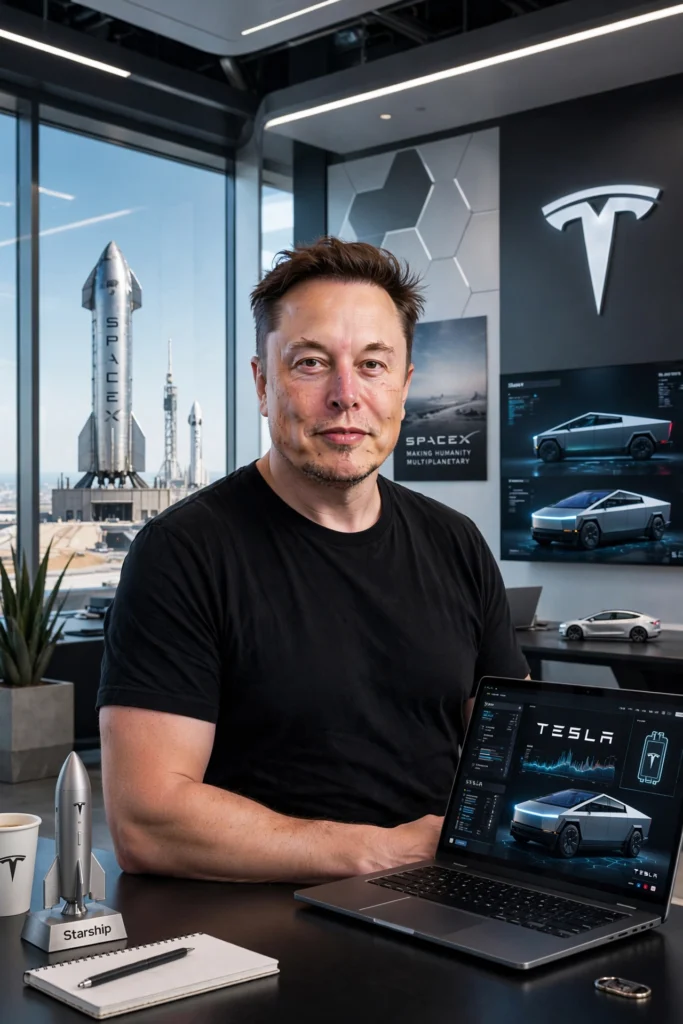 futuristic office portrait